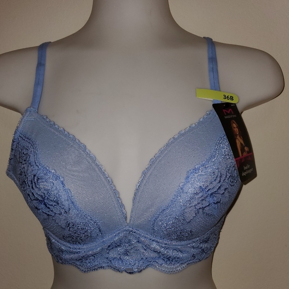 Maidenform Power Blue Lace Bra 36B - Picture 1 of 3